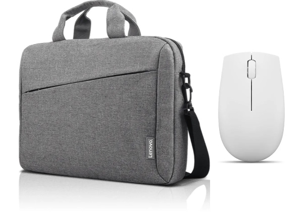 Lenovo 15.6″ T210 Bilgisayar Çantası Gri GX40Q17231+Lenovo 300 mouse Bulut Grisi